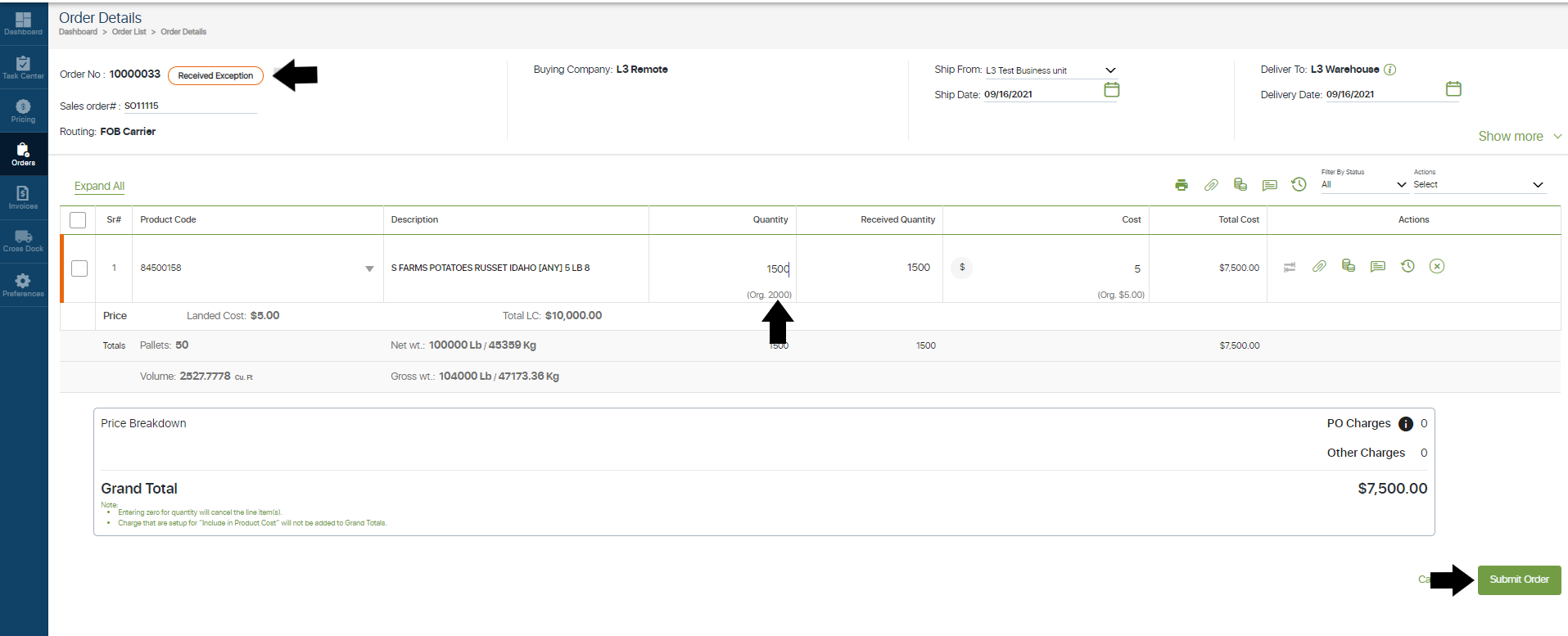 Submitting Invoices in a Draft Reconciled State